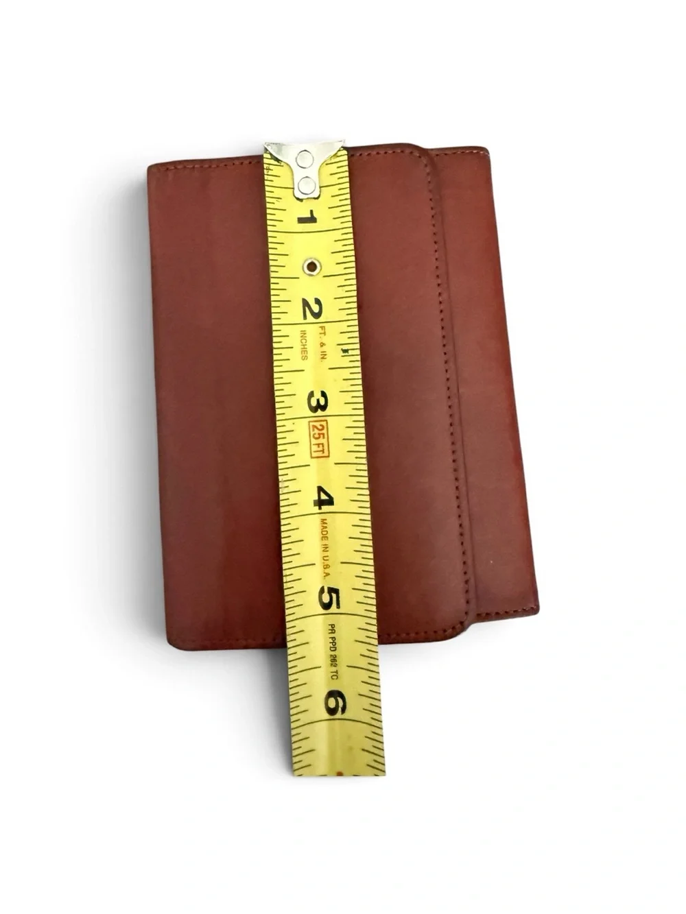 VINTAGE COACH WATER BUFFALO LEATHER COMPACT WALLET — 1980s British Tan
